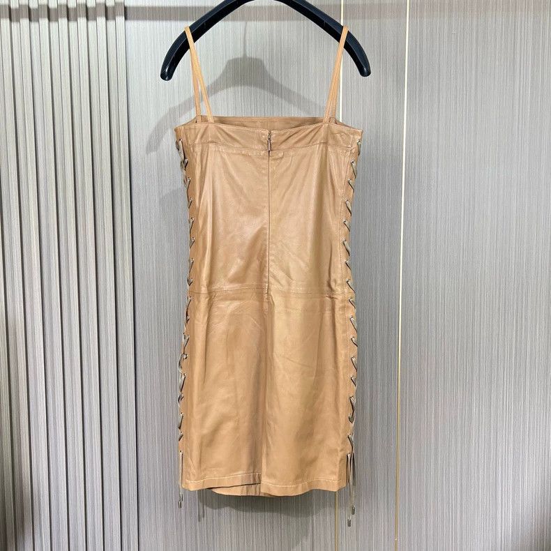 Gucci Gucci Camel sheepskin drawstring dress 2504-Nextarrow Size M / US 6-8 / IT 42-44 - 2 Thumbnail