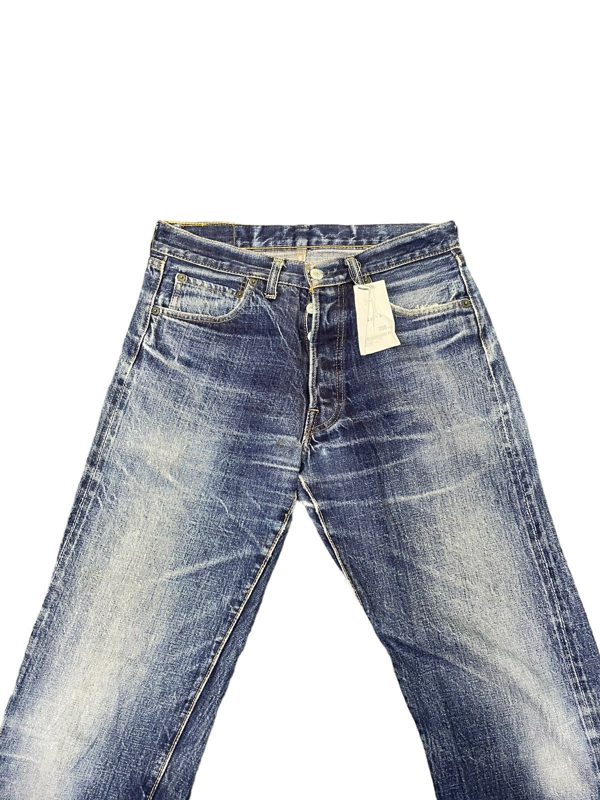 Denime × Vintage Vintage Denime x Shiprs Selvedge Distresed Denim Size US 31 - 5 Thumbnail