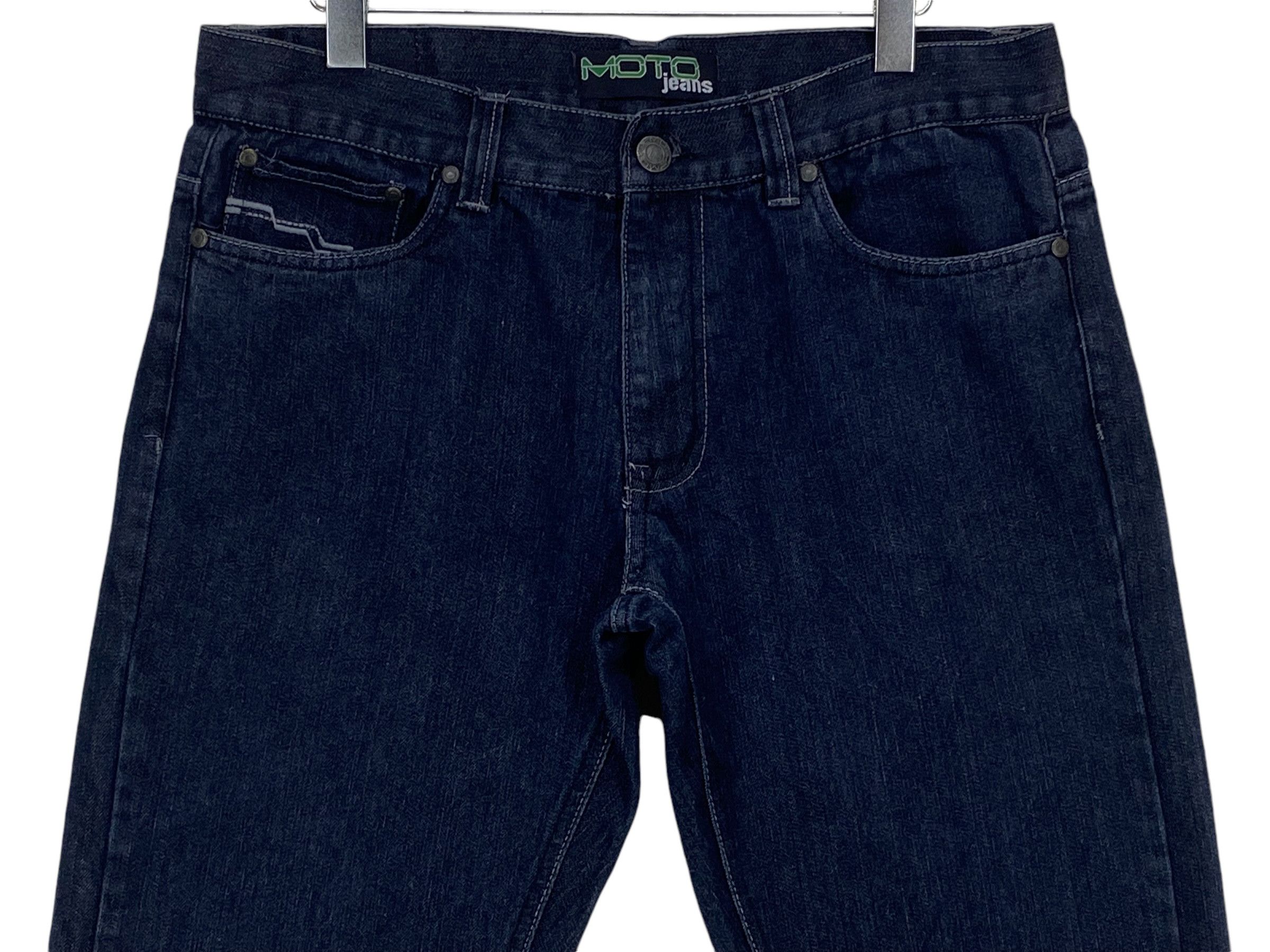 Japanese Brand Moto Baggy Denim Jeans Size US 34 / EU 50 - 3 Thumbnail