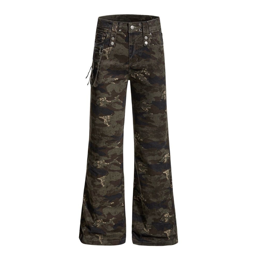 Vintage Men's hip-hop trendy loose camouflage flared casual pants Size US 32 / EU 48 - 1 Thumbnail