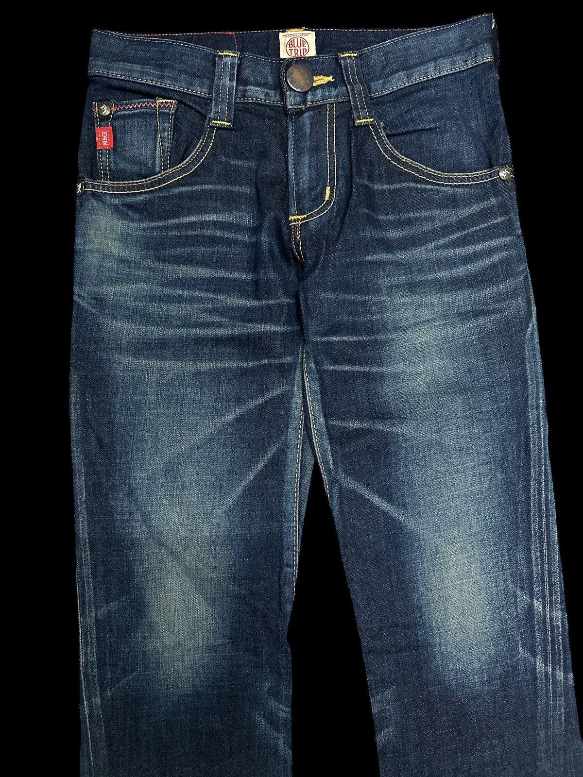 Kapital Flare 💥 Vintage 9os Edwin Blue Trip Twist Leg 💥❗️ Size US 28 / EU 44 - 6 Thumbnail