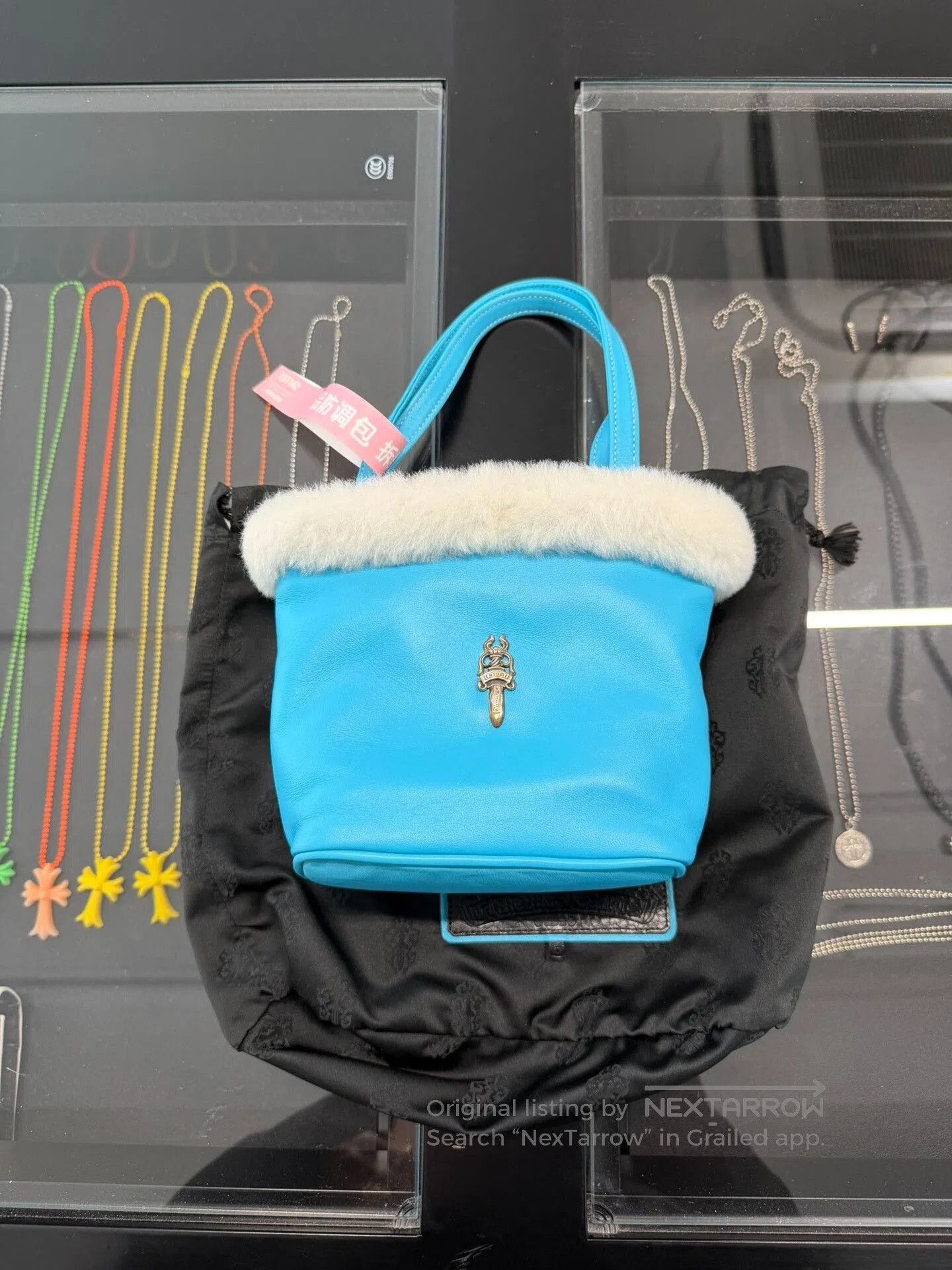 Chrome Hearts Chrome Hearts Blue White Fur Willow Clutch. Size ONE SIZE - 1 Thumbnail