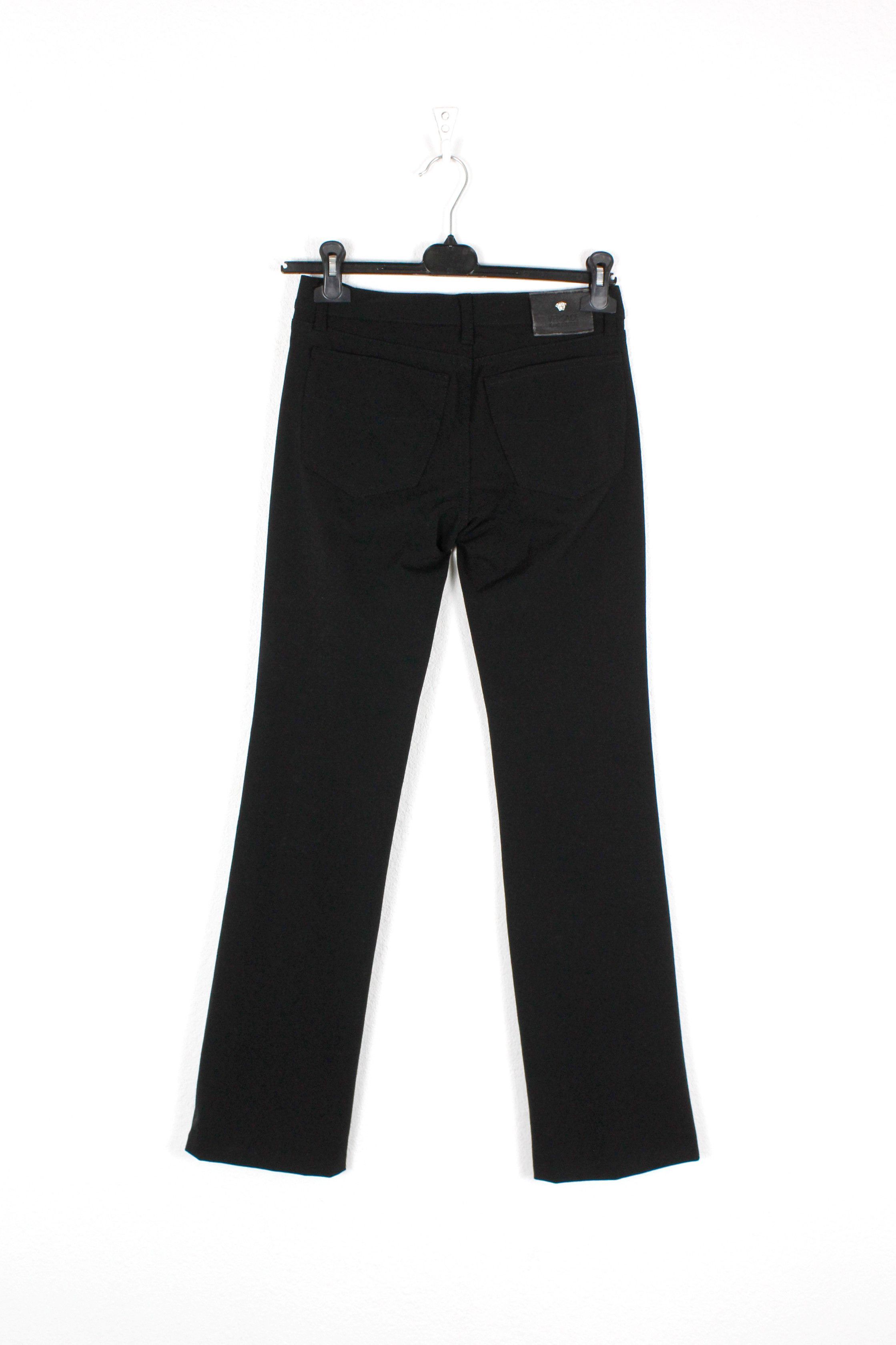 Versace Jeans Couture × Vintage Versace Jeans Couture Elastic Poly/Nylon Flare Pants Y2K Size 26" / US 2 / IT 38 - 4 Thumbnail