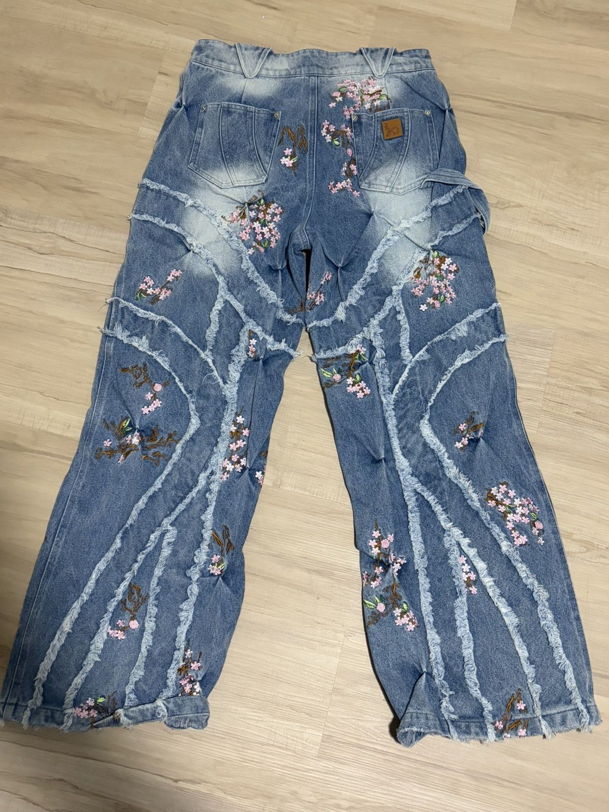 Bad Son Cherry Blossom Denim Pants Size US 36 / EU 52 - 4 Thumbnail