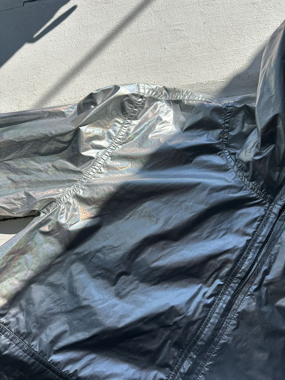 Converse SILVER 🚨 CONVERSE ALL STAR Y2K HOOD WINDBREAKER RARE ZIP Size M / US 6-8 / IT 42-44 - 5 Thumbnail
