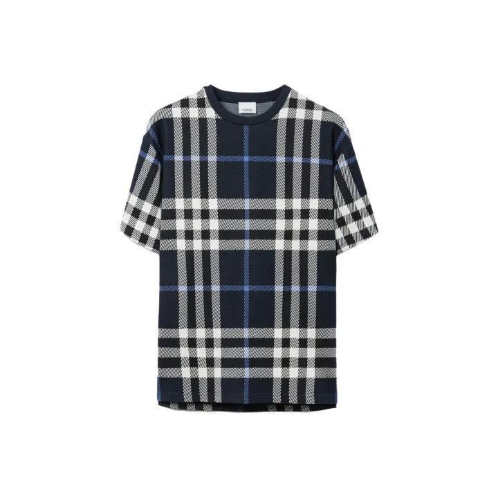 Burberry Burberry SS23 Blue Plaid Short Sleeve T-Shirt-250