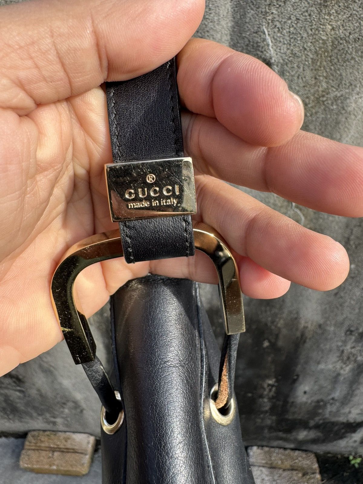 Gucci Authentic Gucci vintage Chain Link leather handbag Size ONE SIZE - 4 Thumbnail