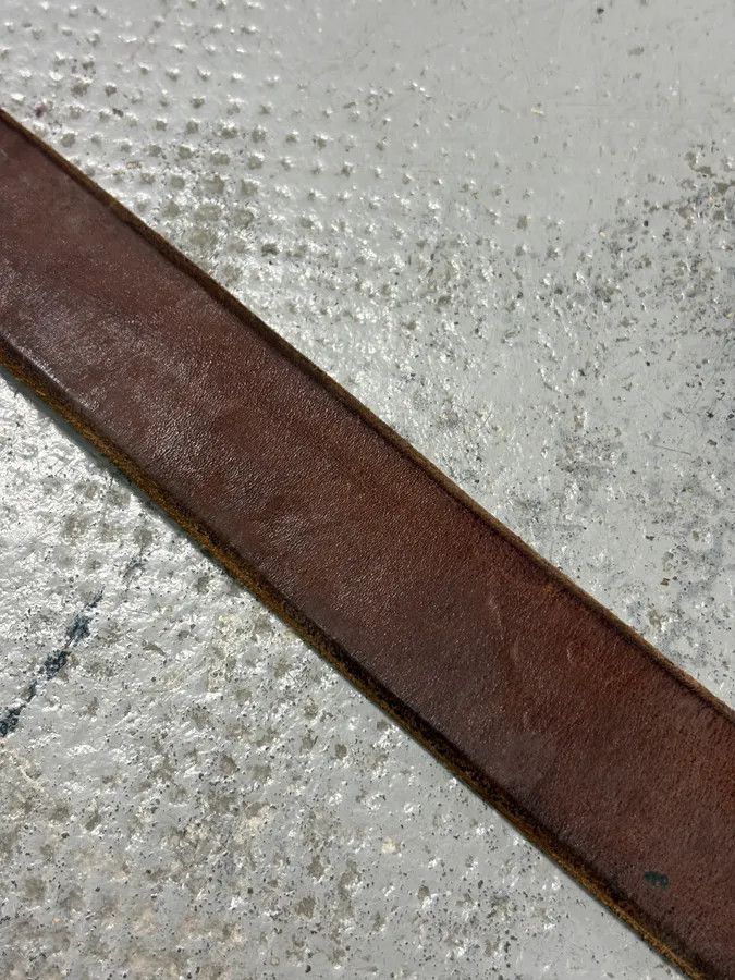 Dolce & Gabbana 2000s Dolce & Gabbana Brown Leather Oval Buckle Belt Size ONE SIZE - 6 Thumbnail