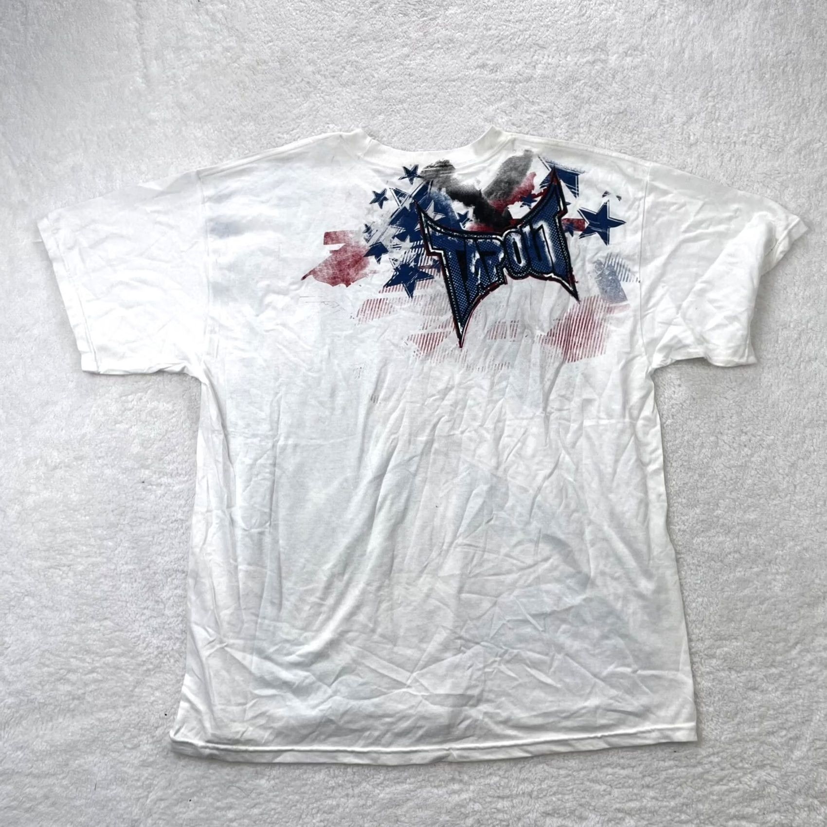 Tapout VINTAGE Tapout Shirt Mens L White AOP USA MMA Affliction 90s 2000s y2K Size US L / EU 52-54 / 3 - 6 Thumbnail