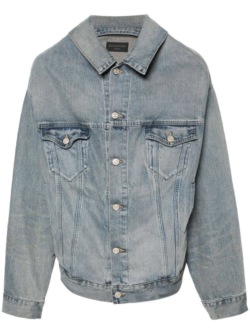Balenciaga OFF SHOULDER DENIM JACKET | Grailed