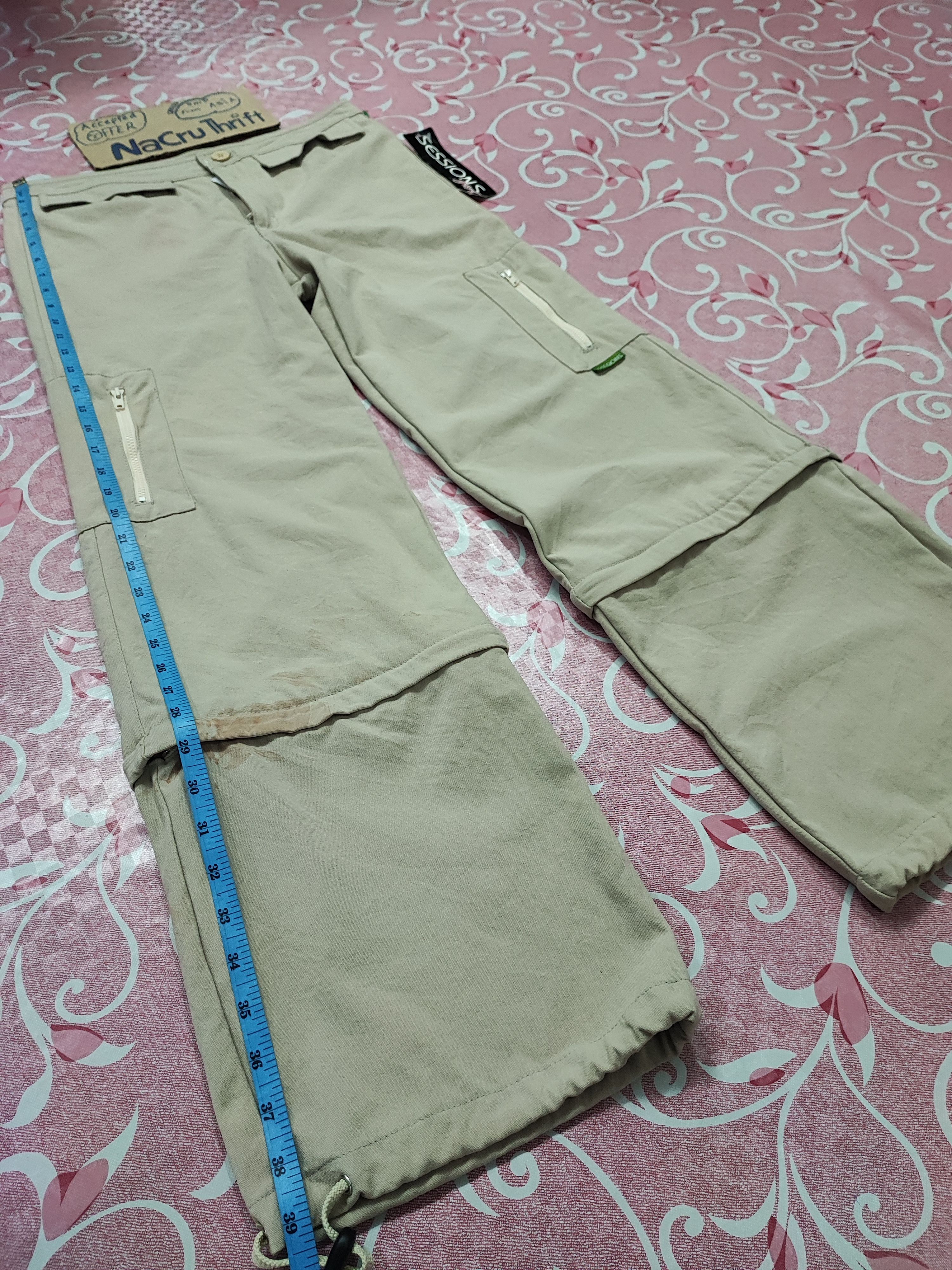 Sessions Cargo Light Pants Session Girl Brooklyn Khaki Size 31" - 5 Thumbnail