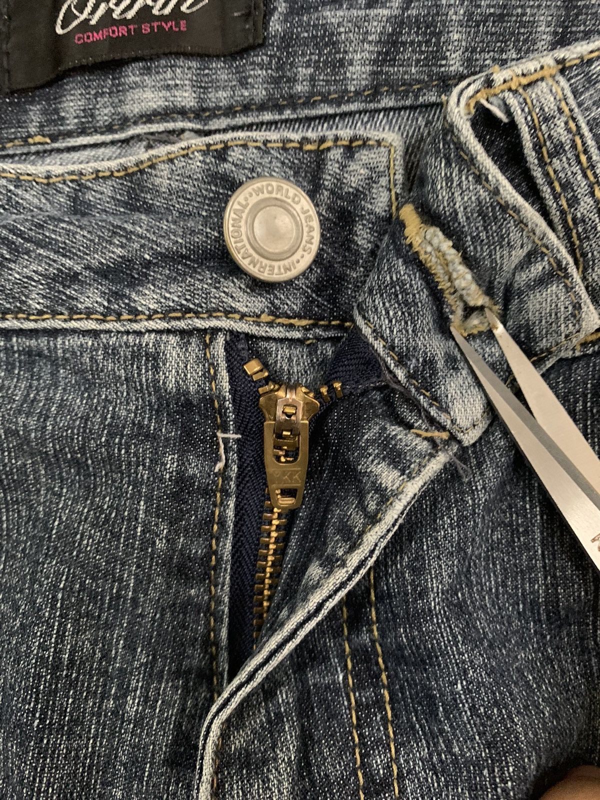Japanese Brand Vintage Japanese Brand Oririn Flare Distressed Cargo Jeans Size US 29 - 5 Thumbnail