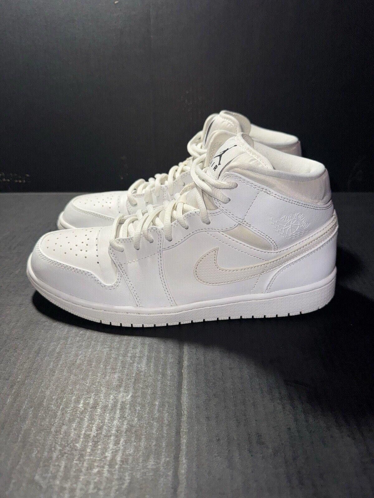 Jordan Brand Nike Air Jordan 1 Retro Mid 'White' - 554724-110 - Size 9.5 Size US 9.5 / EU 42-43 - 5 Thumbnail