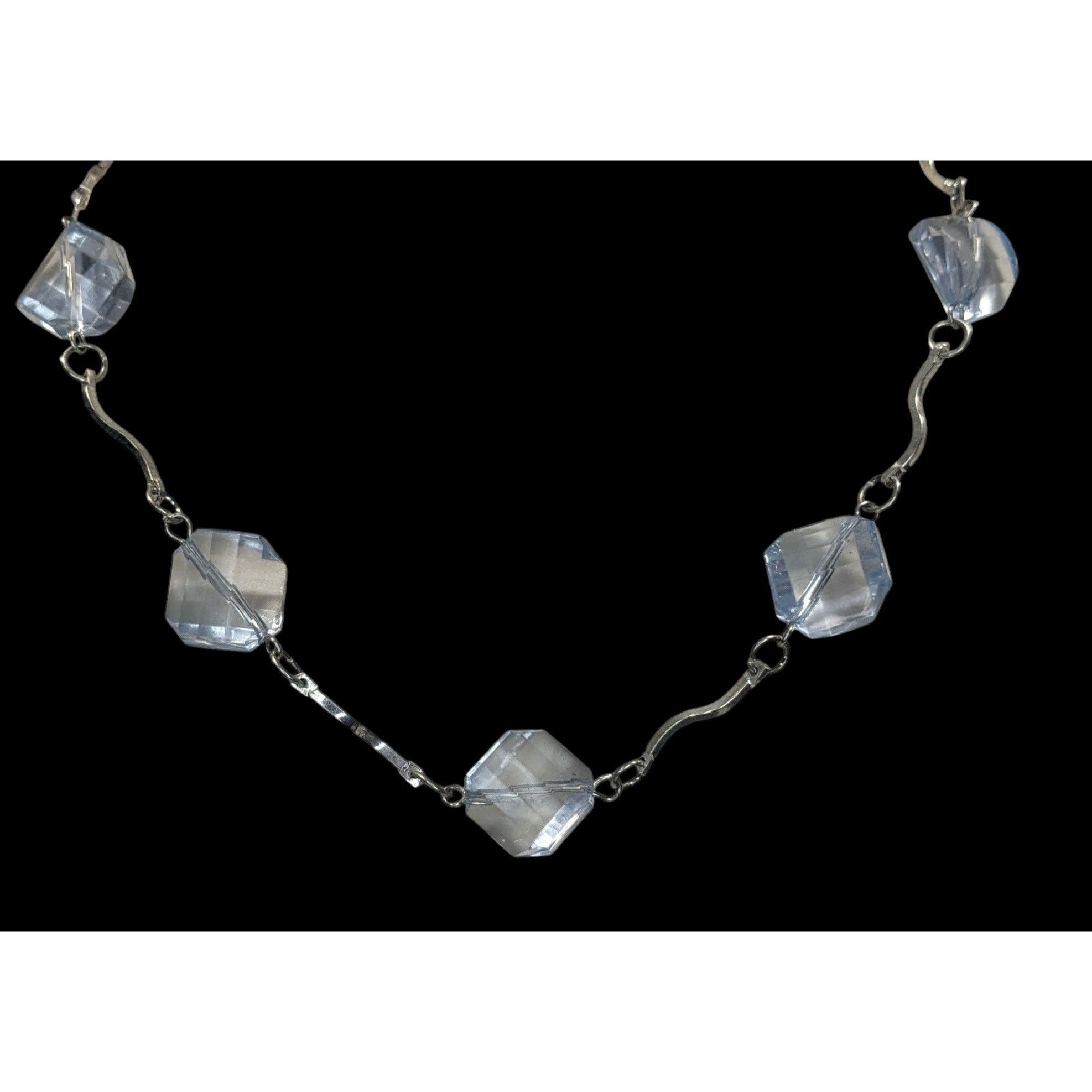 Other Ice Princess Necklace With Light Blue Geometric Beads & Silv Size ONE SIZE - 3 Thumbnail