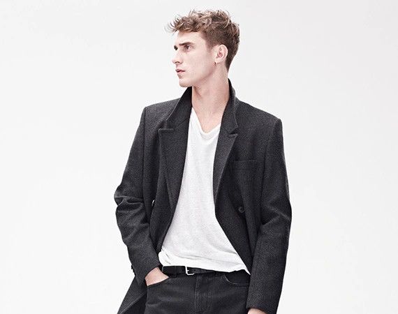 Isabel Marant x H&M Grey Wool Jacket Coat Mens Sz M