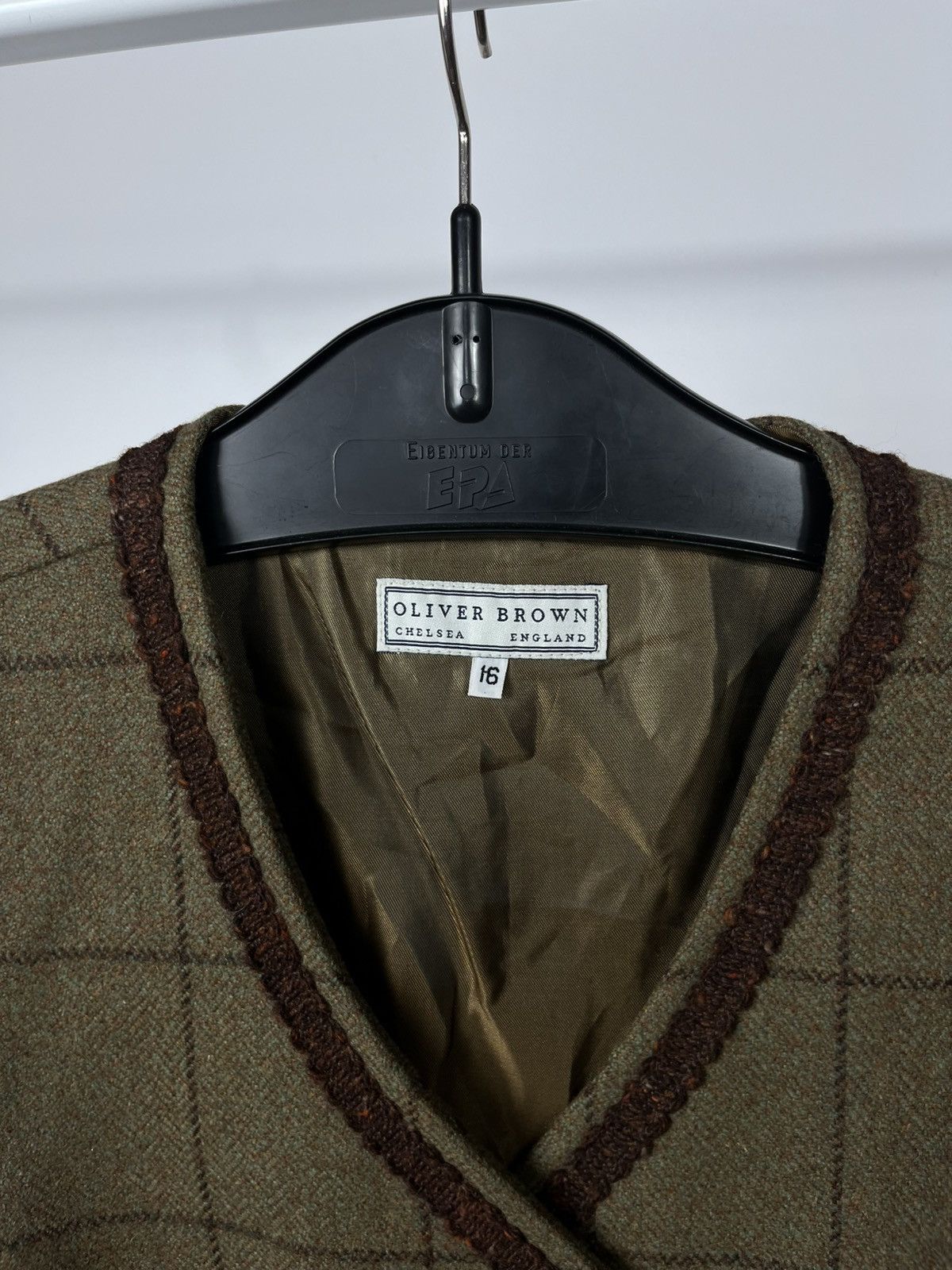 Other Oliver Brown England Wool Tweed Checked Vest Size 16 Size L / US 10 / IT 46 - 3 Thumbnail