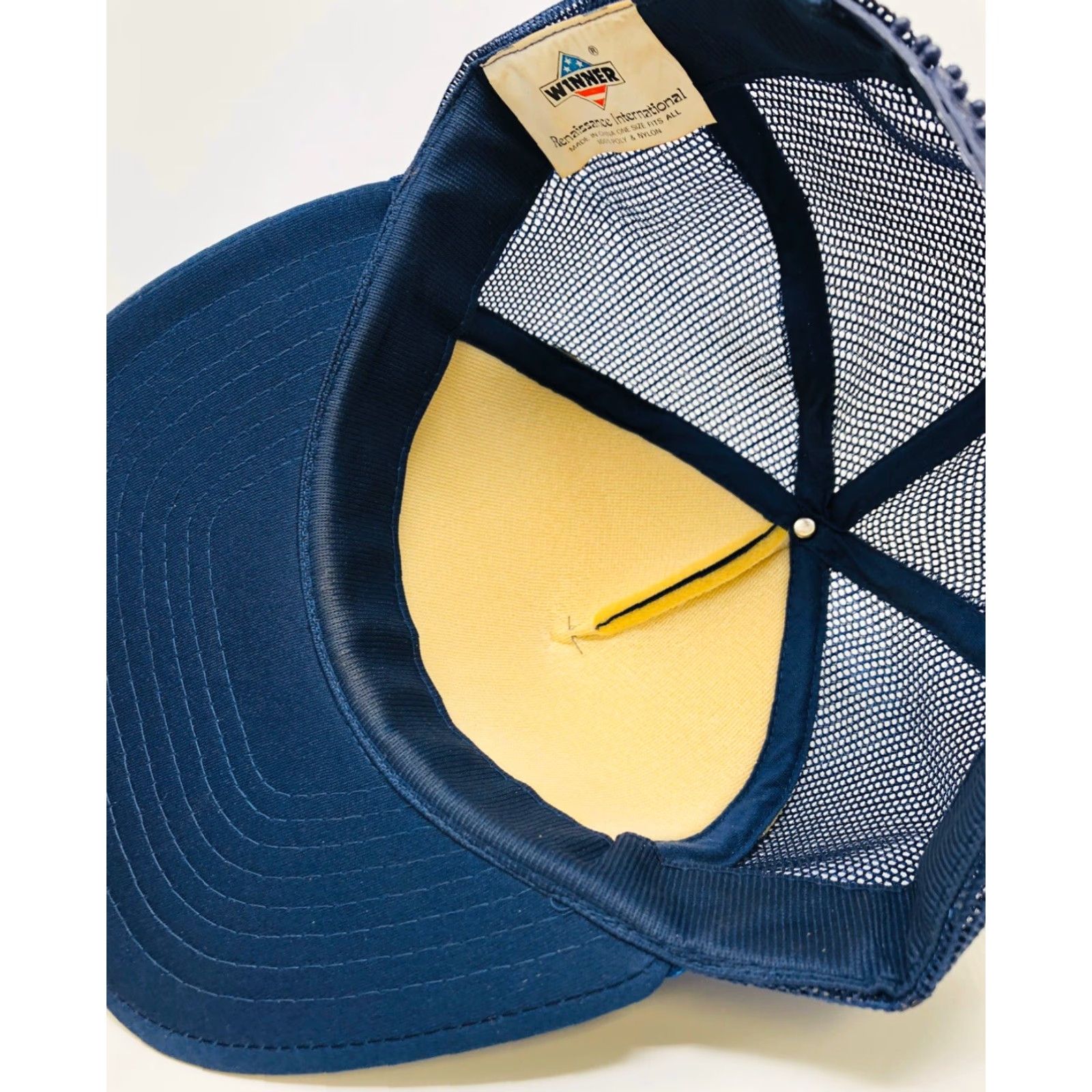 Vintage Badger Hat Trucker Adjustable Blue Men Vintage Cap Cap Advertising Wisconsin Material Handling Forklift Snapback Trucker Hat Cap Size ONE SIZE - 6 Thumbnail