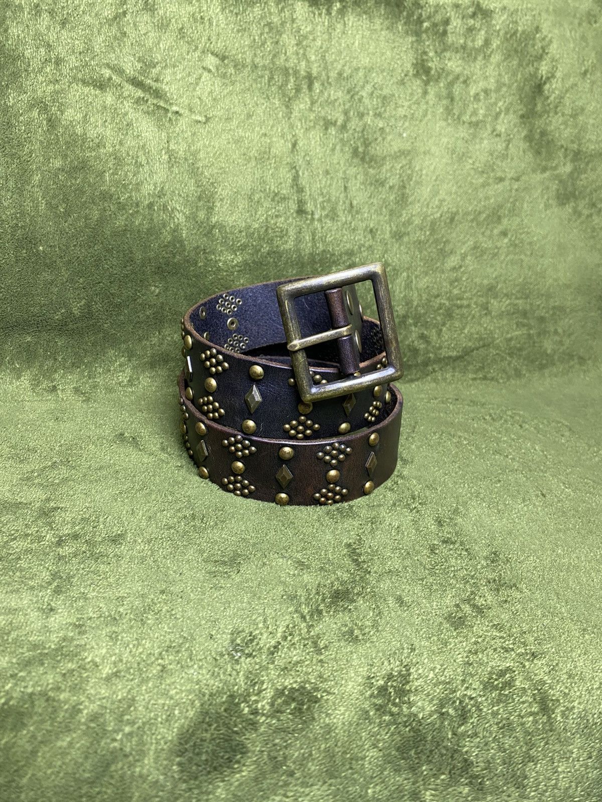 Hollywood Trading Company HTC hollywood trading company studded leater belt Size 34 - 4 Thumbnail
