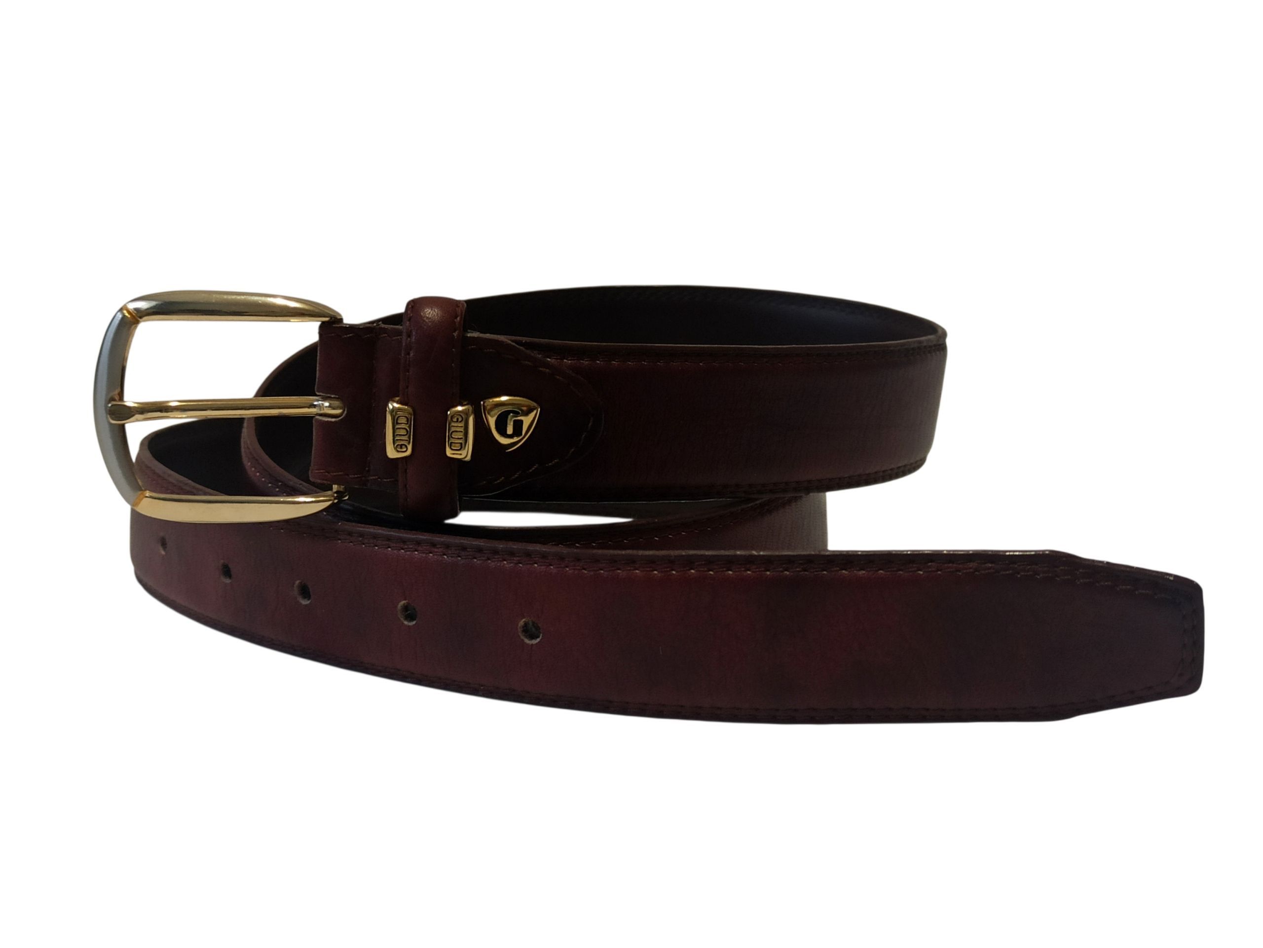 Giudi Vintage Italian Leather Belt Eurometal Buckle