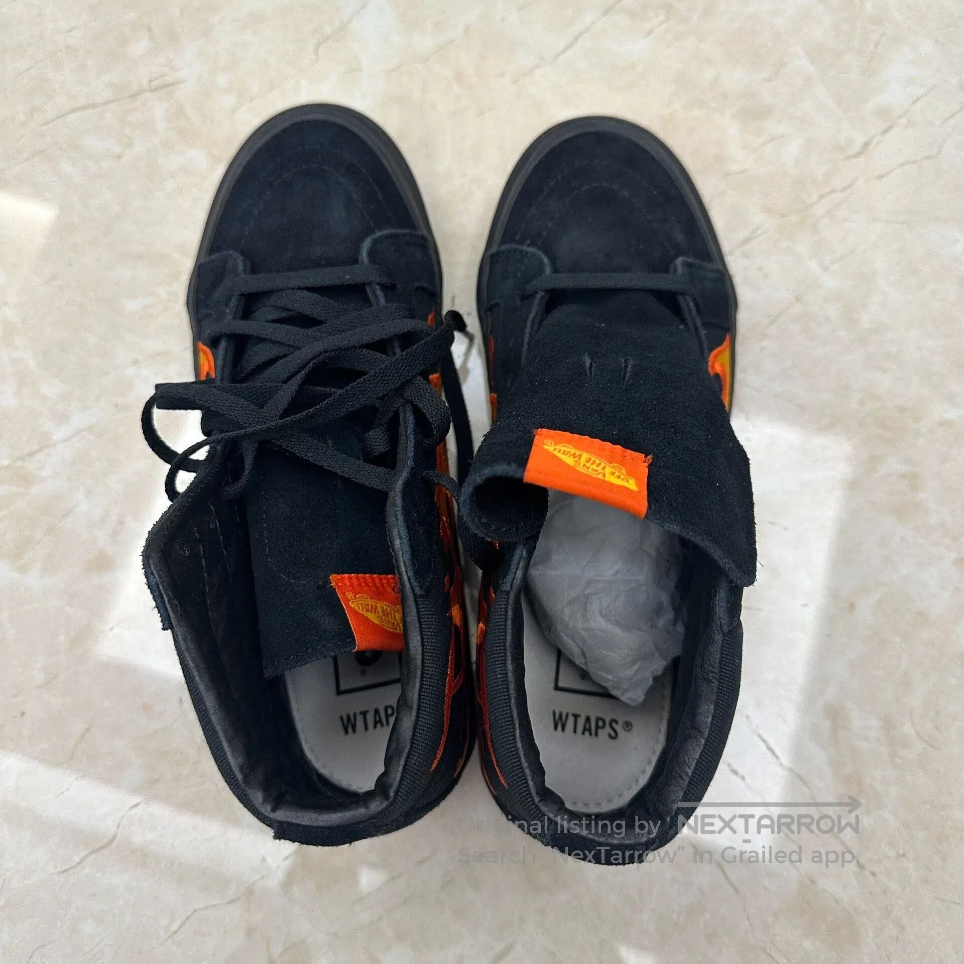 Wtaps WTAPS x Vans Sk8 High Black Red Flames. Size US 7.5 / EU 40-41 - 5 Thumbnail