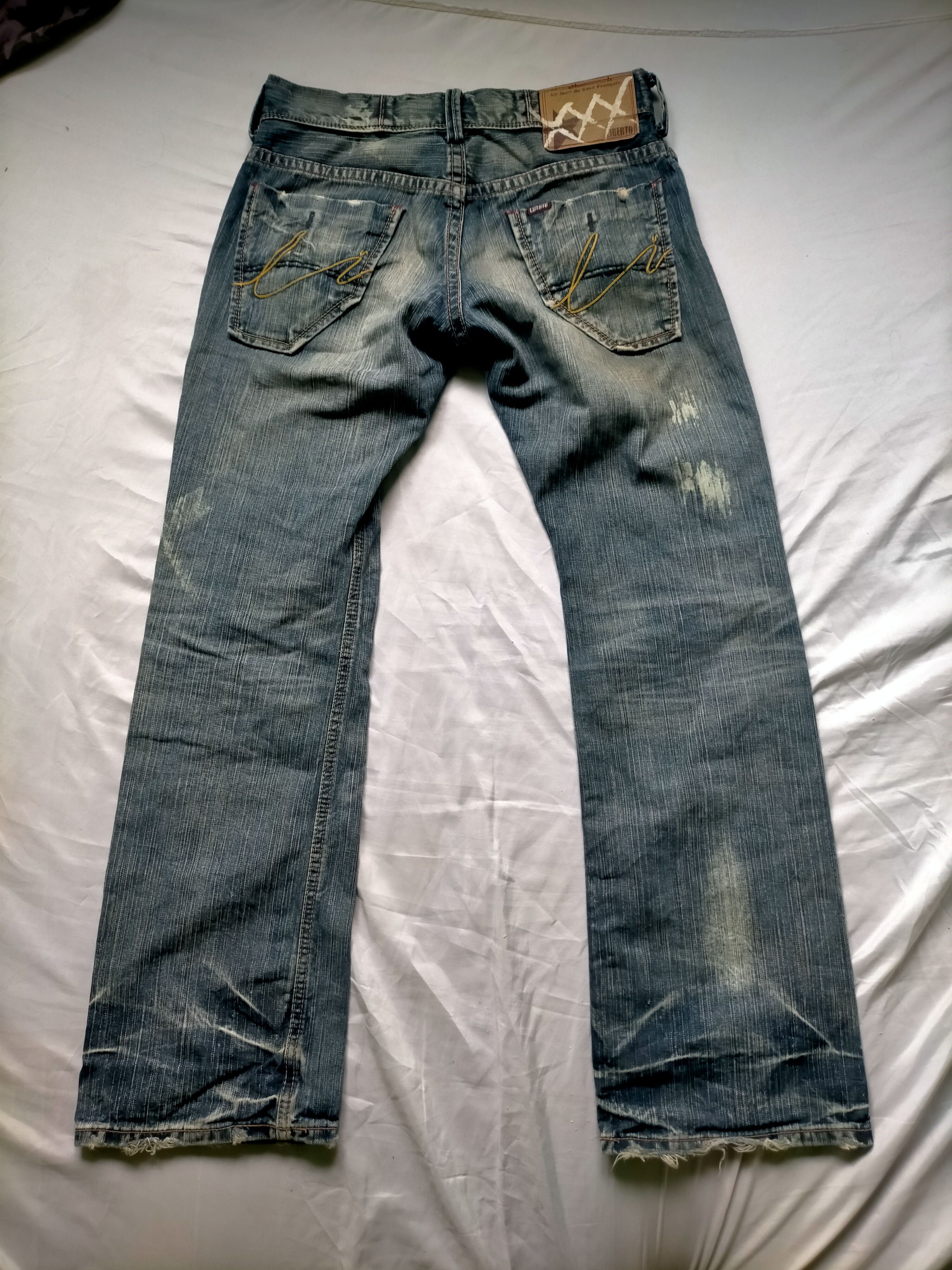 If Six Was Nine Liberto Mud Wash Flared Distressed Jeans Size US 31 - 5 Thumbnail