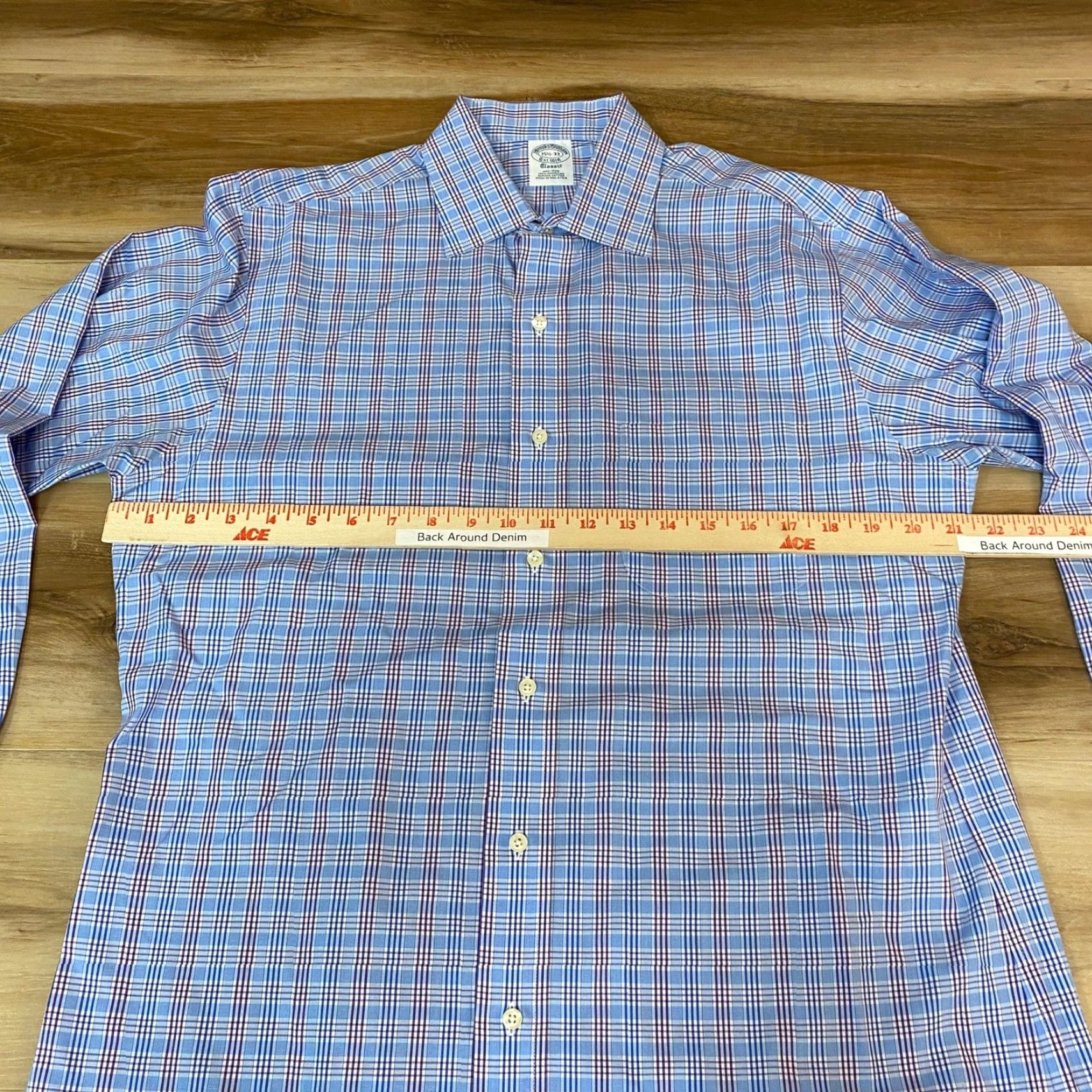 Brooks Brothers Brooks Brothers Shirt Mens 15.5-33 Classic Fit Plaid Button Up Non-Iron Size US L / EU 52-54 / 3 - 6 Thumbnail
