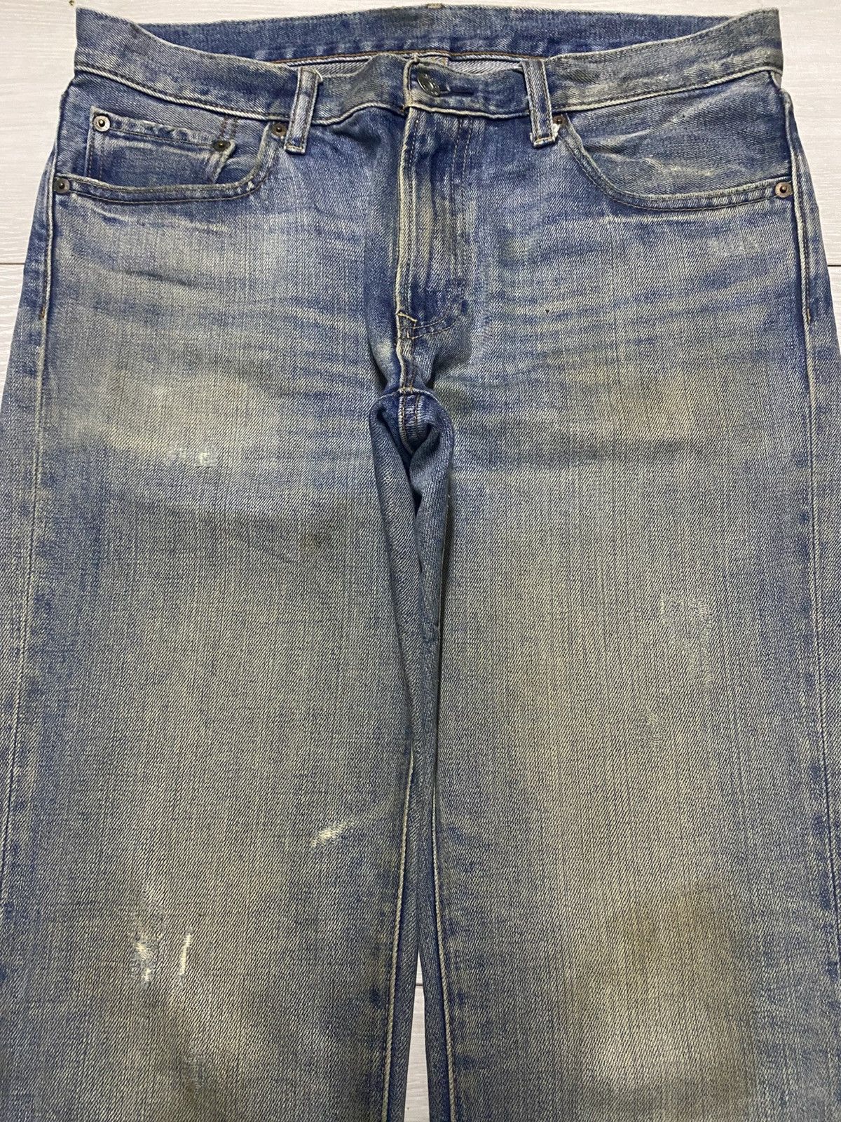 Uniqlo Vintage Uniqlo Mud Wash Distressed Slim Fit Jeans Size US 34 / EU 50 - 3 Thumbnail