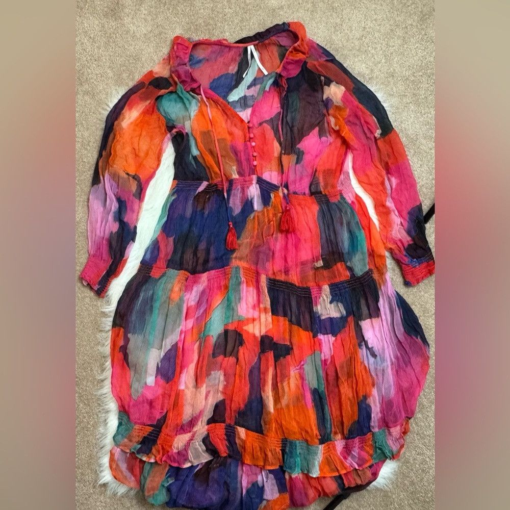 Anthropologie Anthropologie The Marais Printed Chiffon Unlined Sheer Maxi Size XL / US 12-14 / IT 48-50 - 2 Thumbnail
