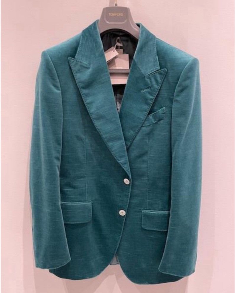 Tom Ford 🔥$4.9K VALUE 🔥Tom Ford Shelton Ridged Velvet Tuxedo Jacket Size US M / EU 48-50 / 2 - 1 Preview