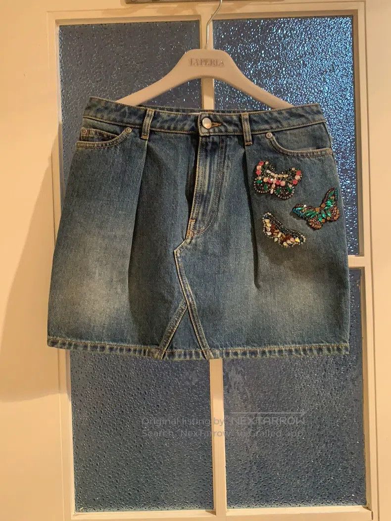 Valentino Valentino Denim skirt Size S / US 4 / IT 40 - 1 Thumbnail