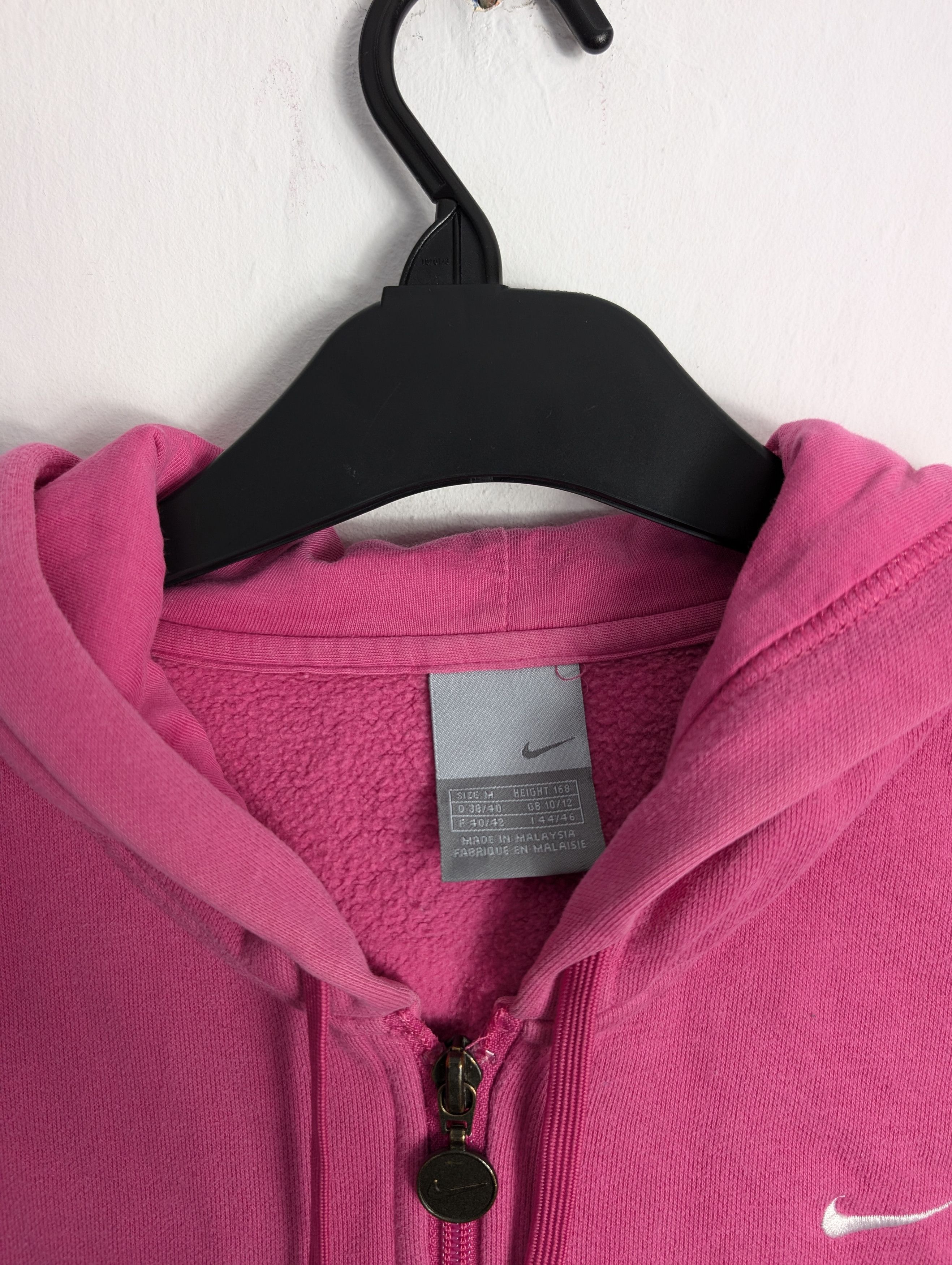 Nike × Vintage Vintage 2000s Nike Pink Hoodie Y2K Streetwear Size M / US 6-8 / IT 42-44 - 3 Thumbnail