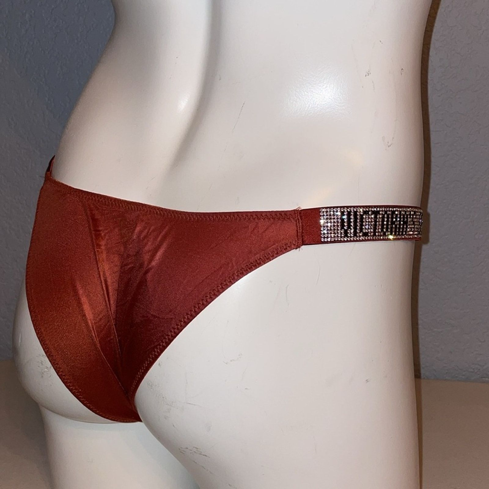 Victoria's Secret VS VERY SEXY Shine Strap Brazilian Panty Satin Bling Size ONE SIZE - 10 Thumbnail