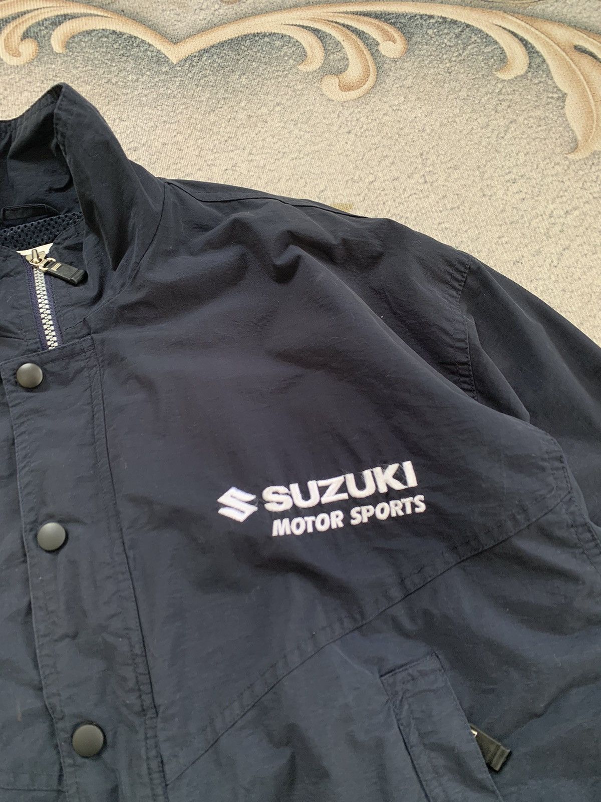 Japanese Brand Vtg Suzuki MotorSports Big Logo Embroidered Jacket Size US L / EU 52-54 / 3 - 5 Thumbnail