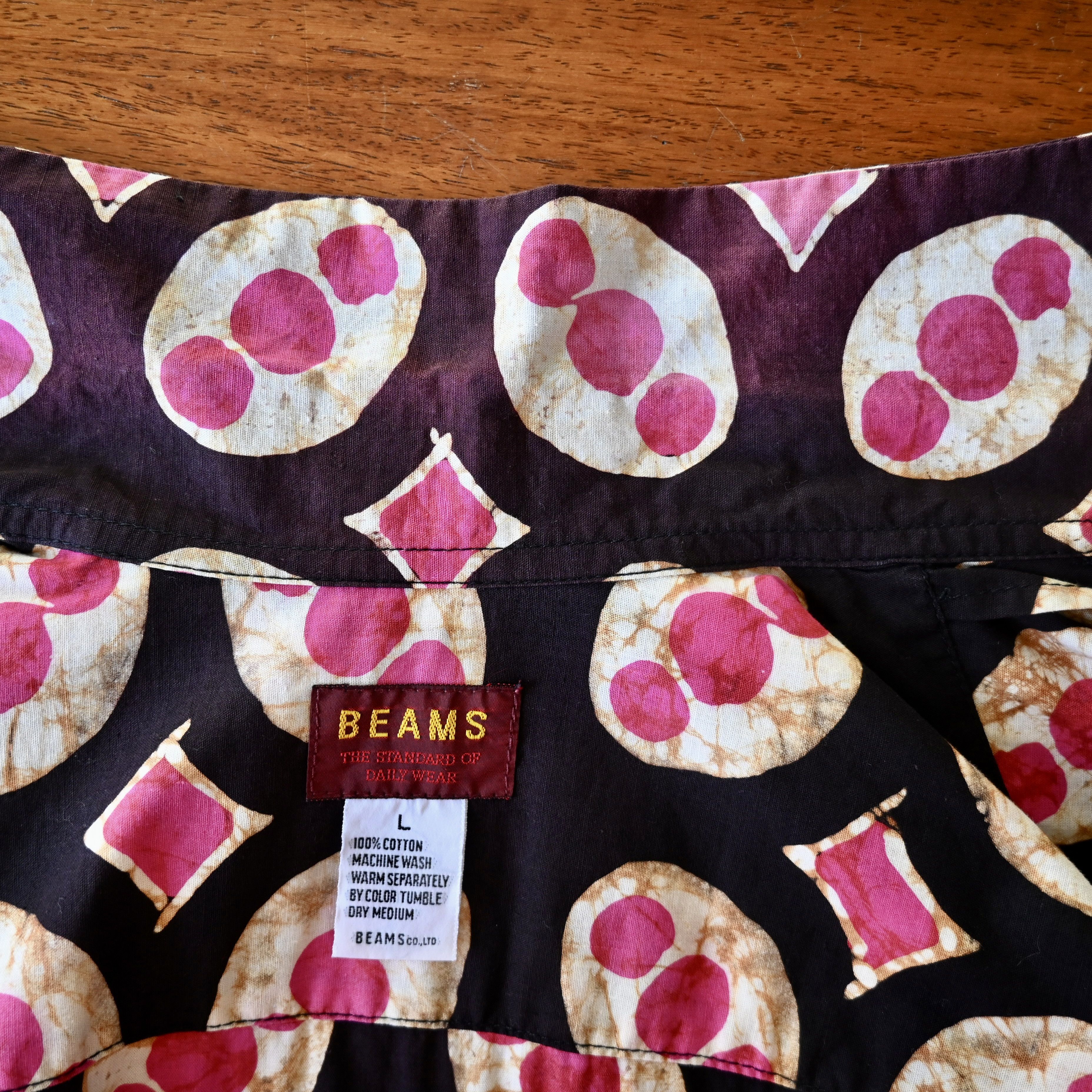Beams Japan Vintage 1990s BEAMS authentic batik cotton Hawaiian shirt Size US L / EU 52-54 / 3 - 17 Thumbnail