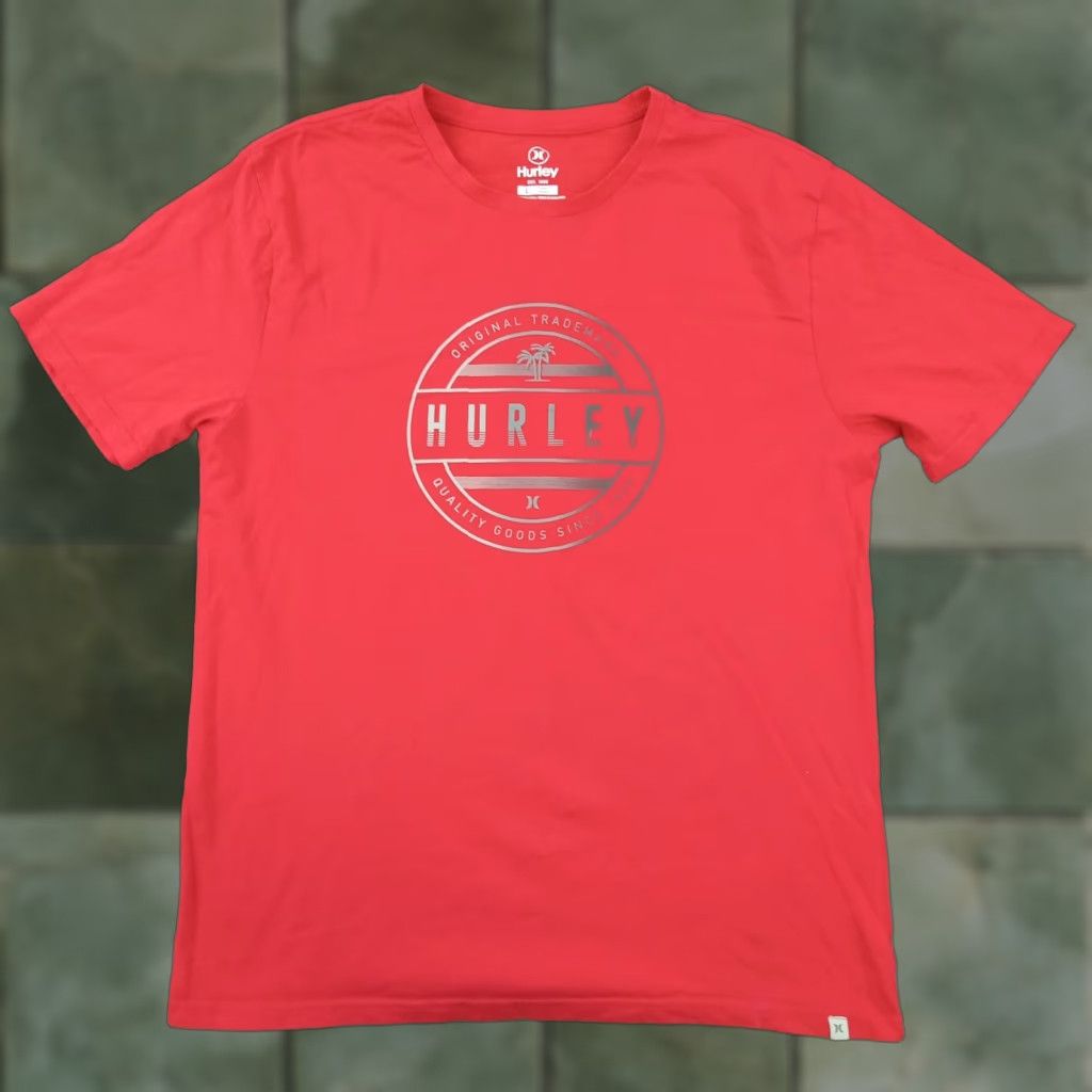 Hurley Hurley Mens Large Red Short Sleeve Crew Neck Logo T-Shirt Cotton Casual Outdoors Size US L / EU 52-54 / 3 - 1 Thumbnail