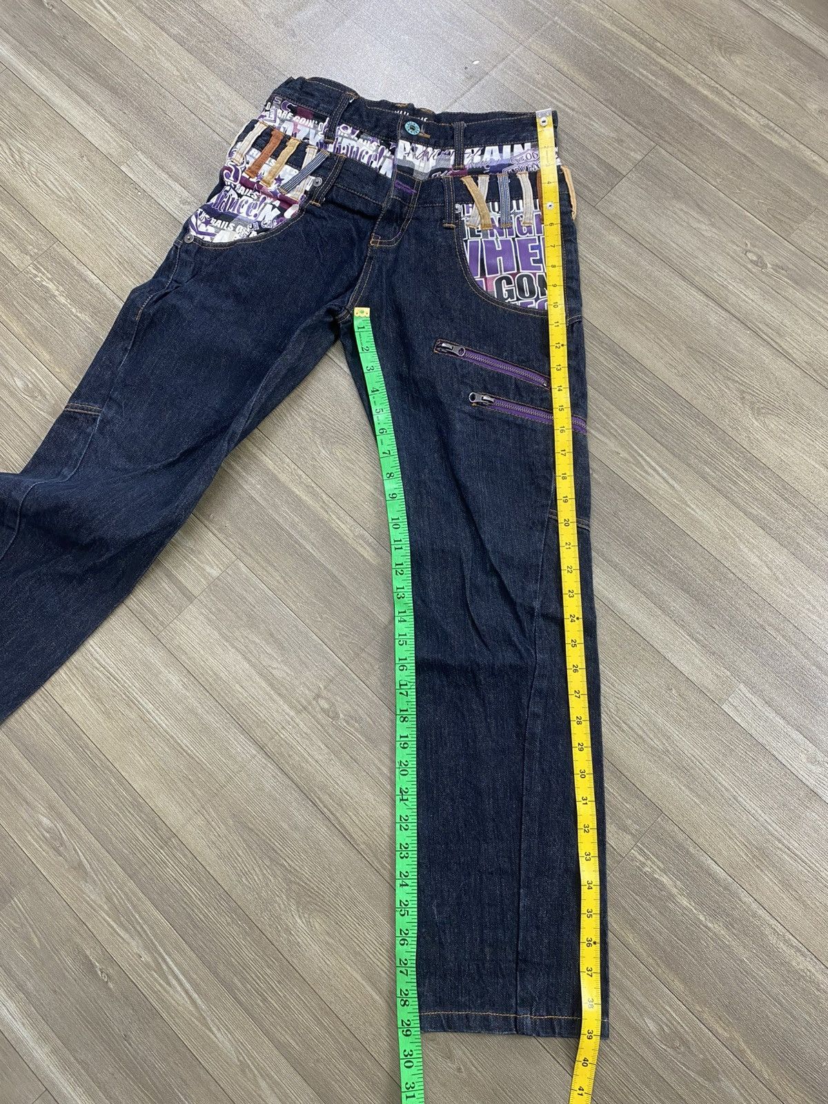 If Six Was Nine 2000s Nylaus Double Waist Multipocket Punk Lgb Style Jeans Size US 28 / EU 44 - 22 Thumbnail