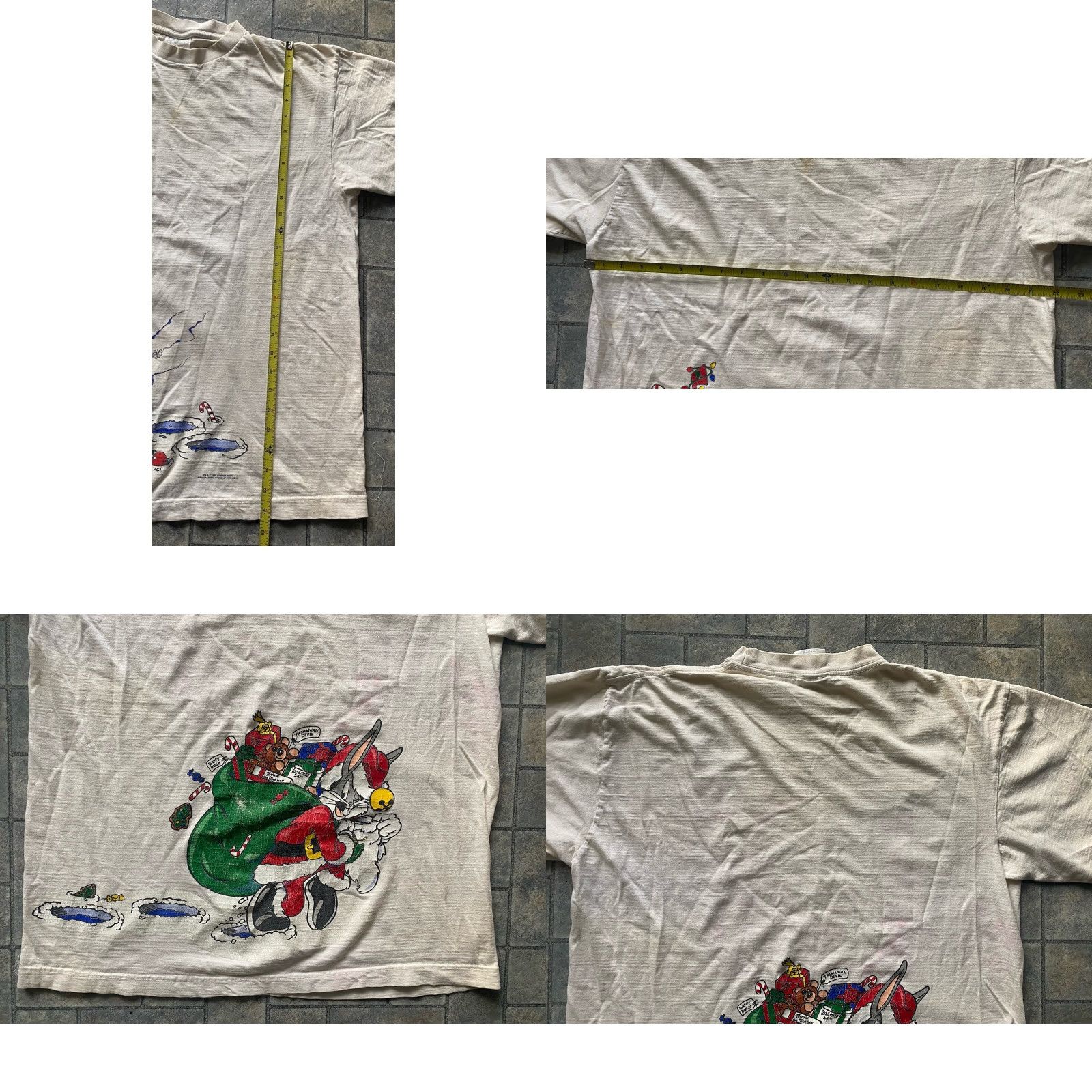Vintage VINTAGE 1990s Bugs Bunny T Shirt Warner Bros Prime Harvest Men XL Christmas White Shirt Mens XL Christmas Size US XL / EU 56 / 4 - 9 Thumbnail