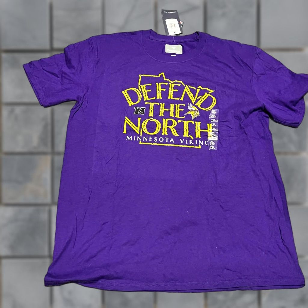 Vintage VINTAGE NFL Minnesota Vikings Fanatics Shirt Mens XL Purple Defend The North Size US XL / EU 56 / 4 - 1 Thumbnail