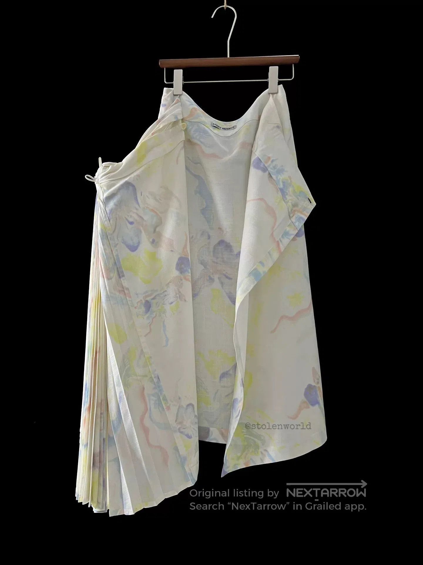 Issey Miyake Issey Miyake 2006 Oil Paint Fan Skirt. Size 23" - 4 Thumbnail