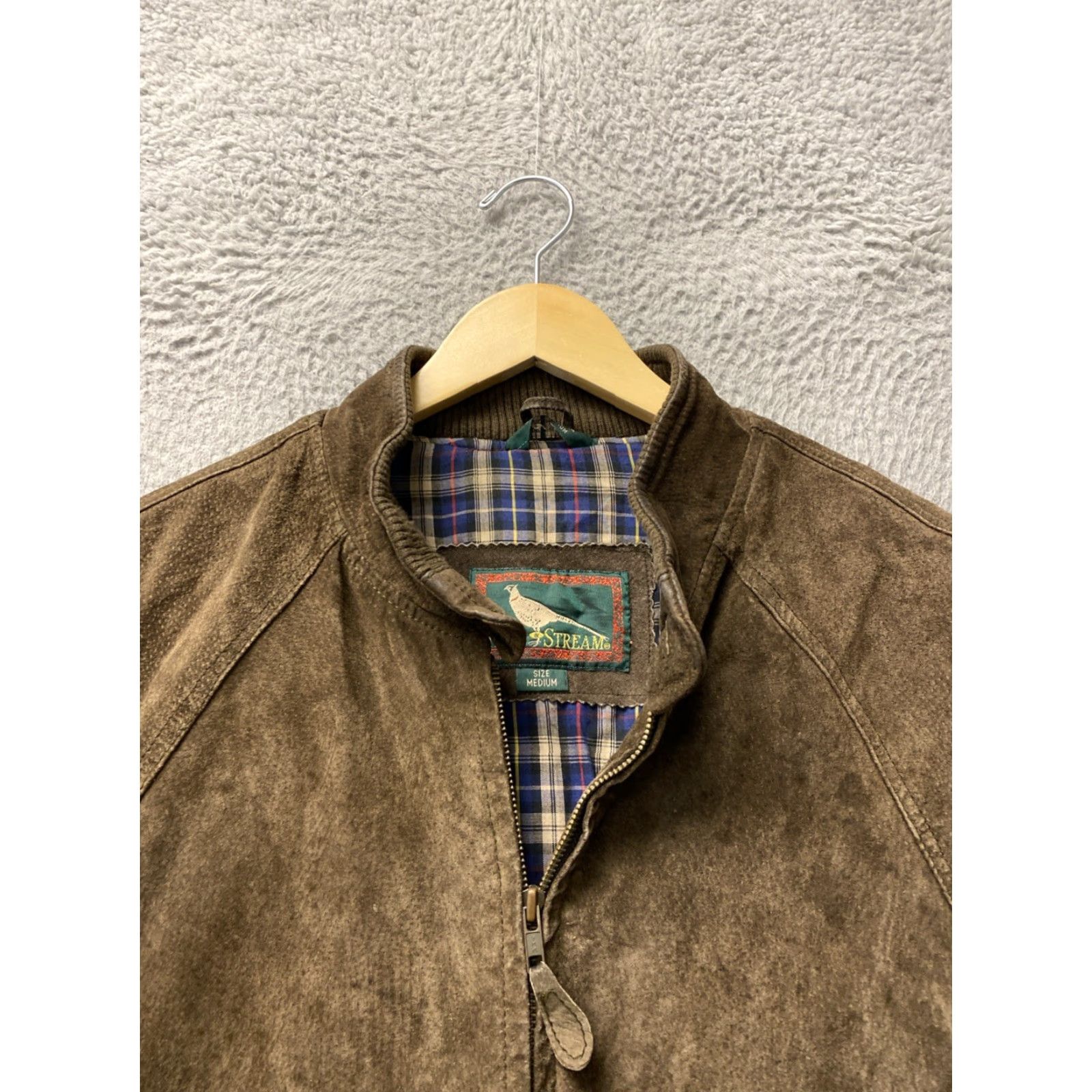 Vintage Field & Stream Men's Bomber Jacket M Suede Leather Brown Lined /0062 Size US M / EU 48-50 / 2 - 3 Thumbnail
