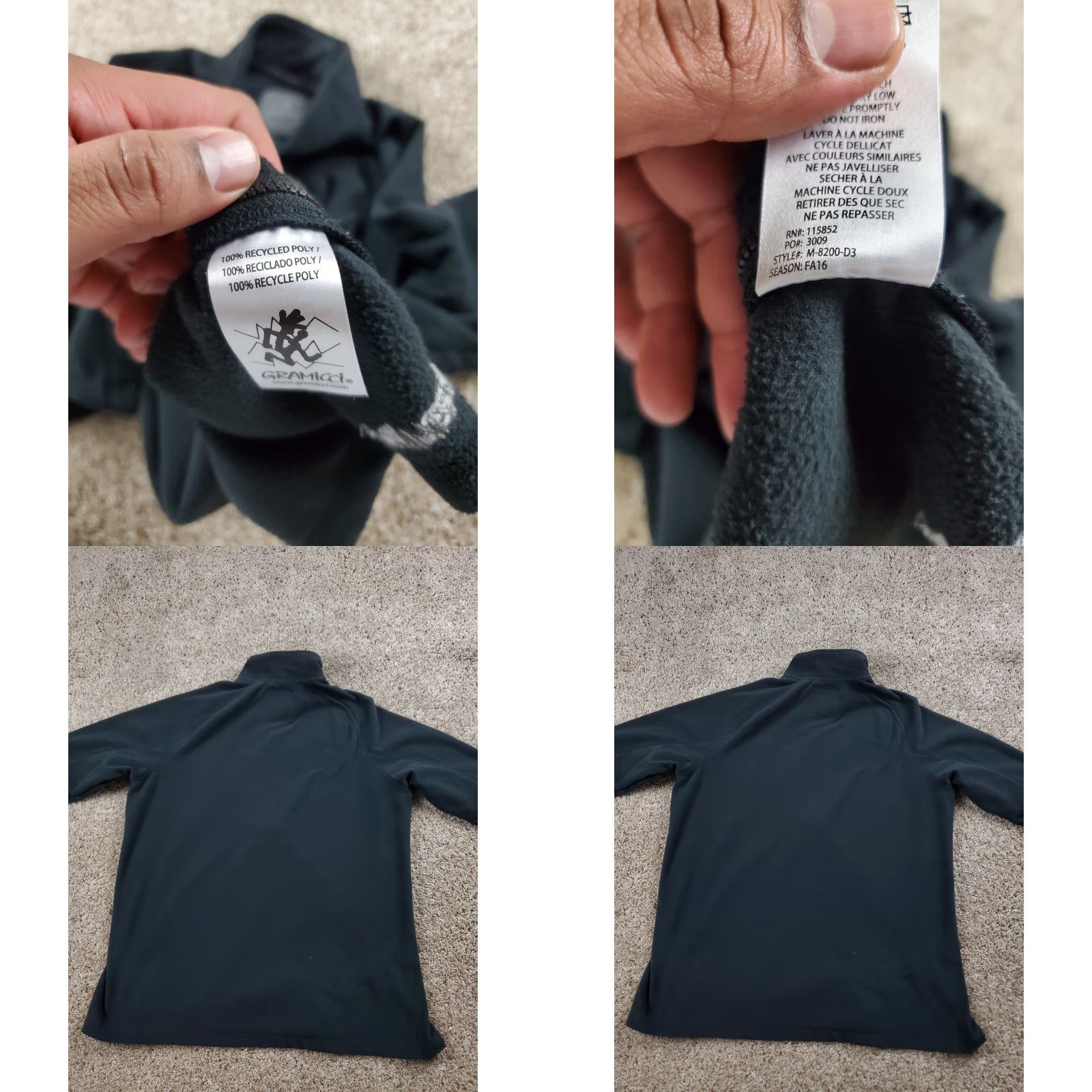 Gramicci Gramicci Jacket Windbreaker L Black 1/4 Zip Fleece Outdoor Casual Workwear Mens Size US L / EU 52-54 / 3 - 8 Thumbnail