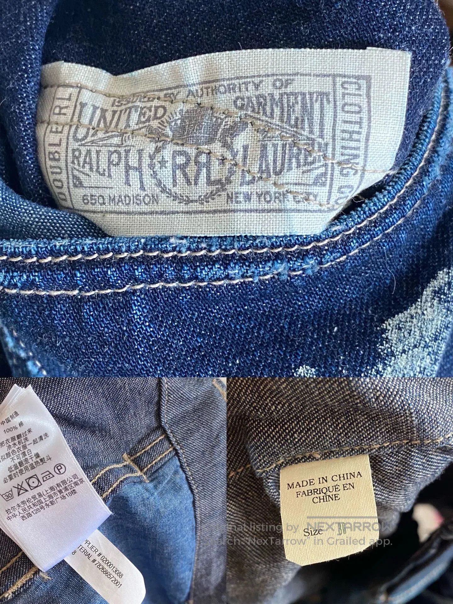 RRL Ralph Lauren vintage 1941 denim utility shorts. Size US 36 / EU 52 - 9 Thumbnail