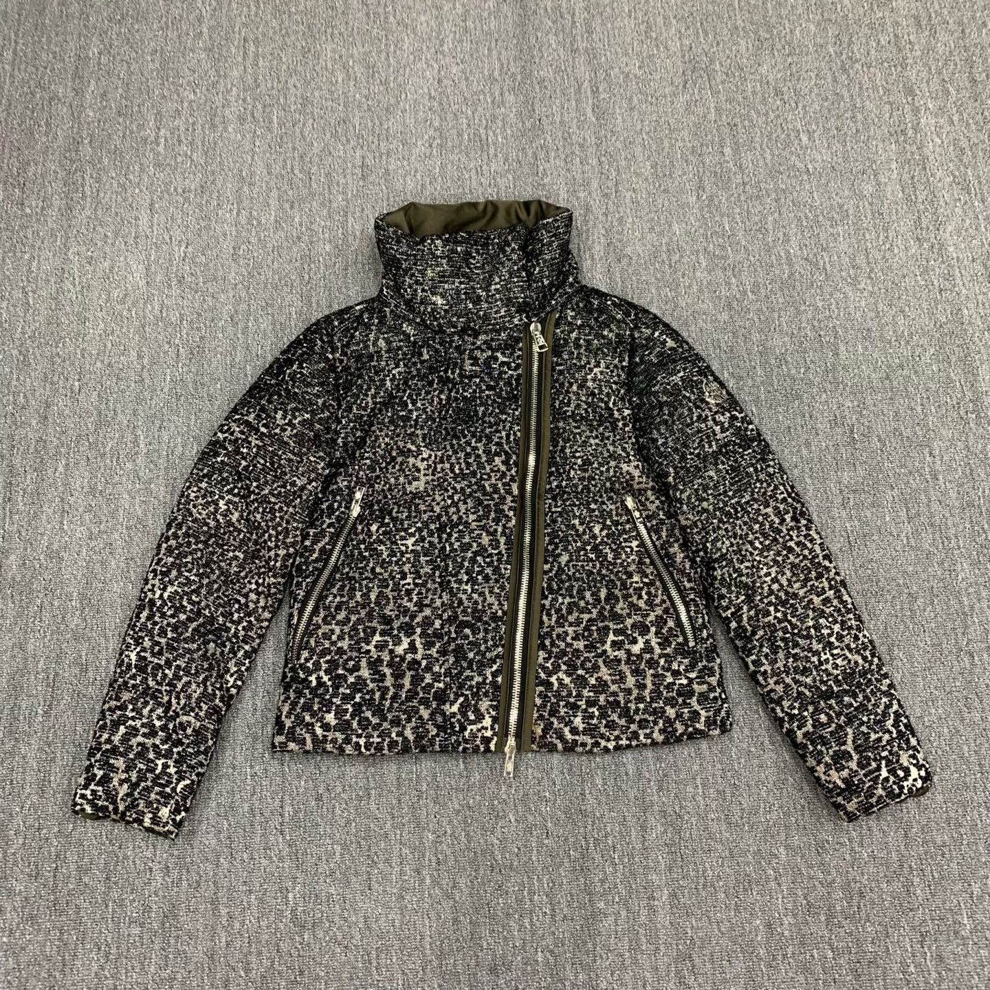 moncler leopard print down jacket