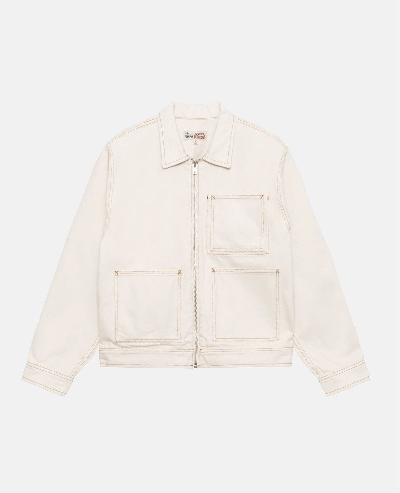 Stussy Stussy Denim Work Jacket Natural Large Size US L / EU 52-54 / 3 - 14 Thumbnail