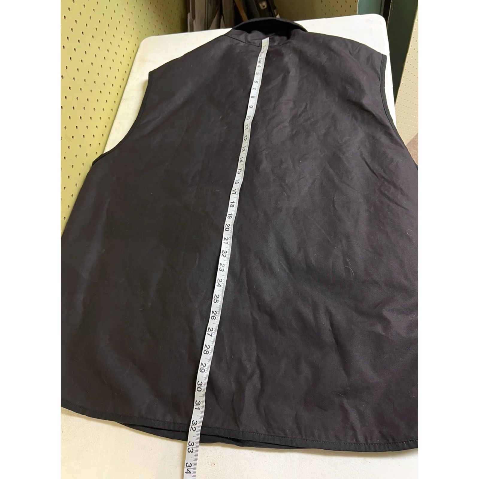 Vintage Mens XL Black Agri Station Oilcloth Zip Vest Size US XL / EU 56 / 4 - 7 Thumbnail