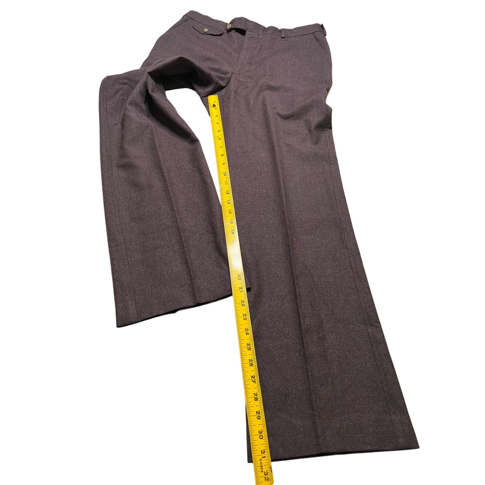 Club Room Club Room Bamberger’s 100% Wool Dress Pants Brown 34R 90s Size US 34 / EU 50 - 5 Thumbnail