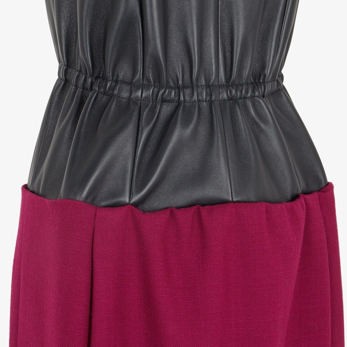 Fendi o1s1wg111224 Dress in Burgundy & Black Size M / US 6-8 / IT 42-44 - 3 Thumbnail