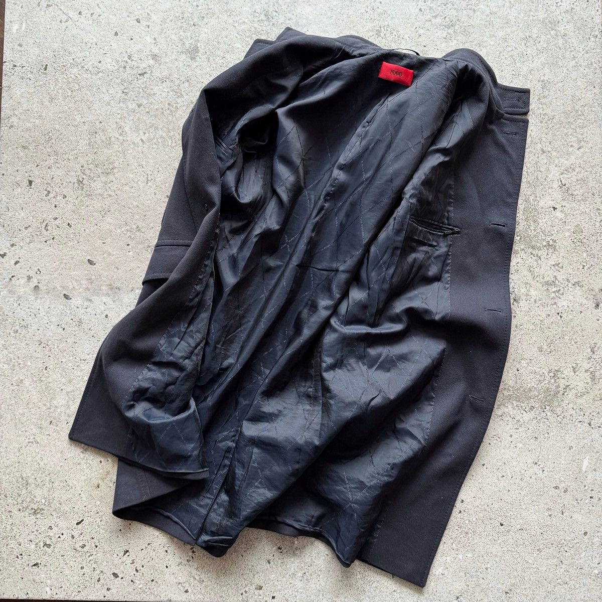 Hugo Boss Hugo Boss Mens Dark Blue Coat Stand Collar Wool Blend Jacket Size US M / EU 48-50 / 2 - 5 Thumbnail