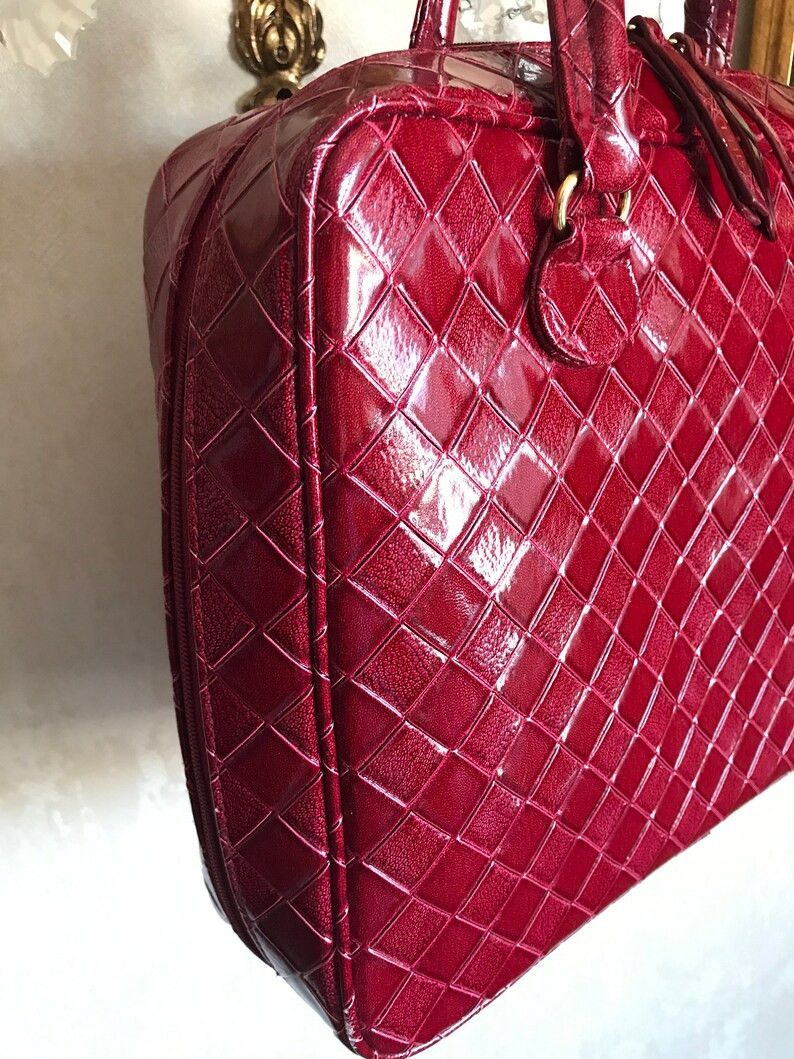 Vintage Vintage Cherry Red Bag briefcase Size ONE SIZE - 5 Thumbnail
