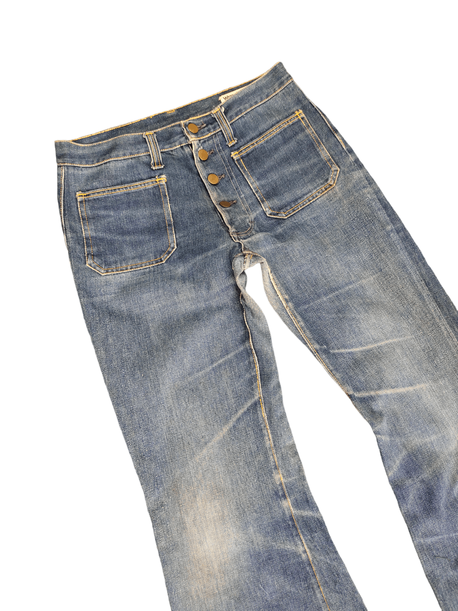 If Six Was Nine Flare Jeans 80s Wrangler Denim Boot Cut Bell Bottom Size US 30 / EU 46 - 4 Thumbnail